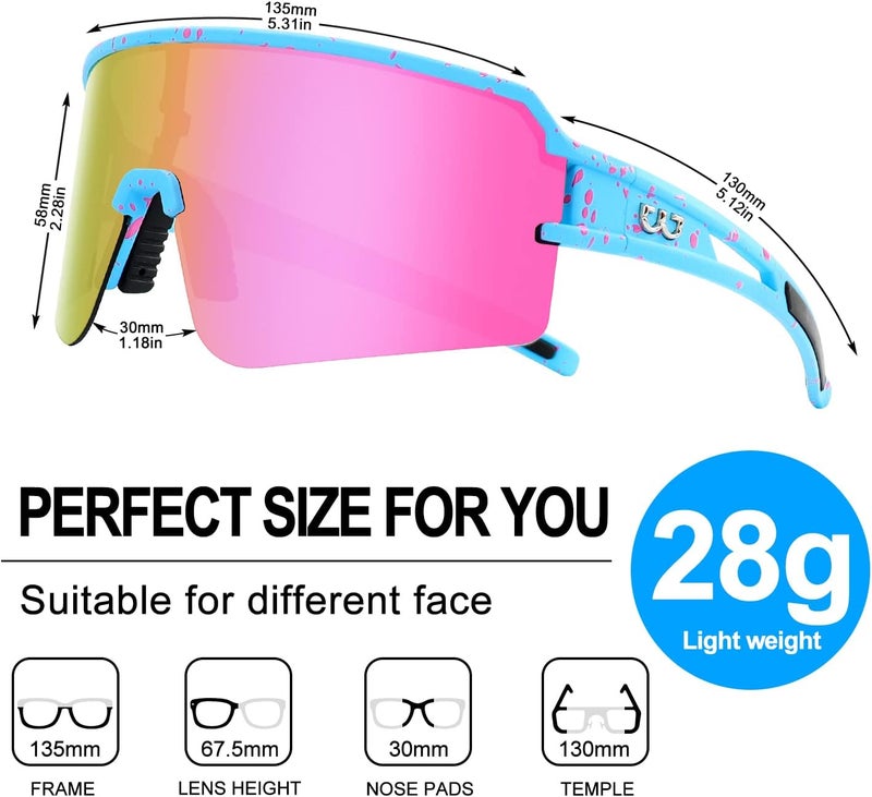 AVV Store Polarized cycling glasses sports sunglasses,UV400 Protection Fishing Driving running baseball sunglasses for men women - Image 2
